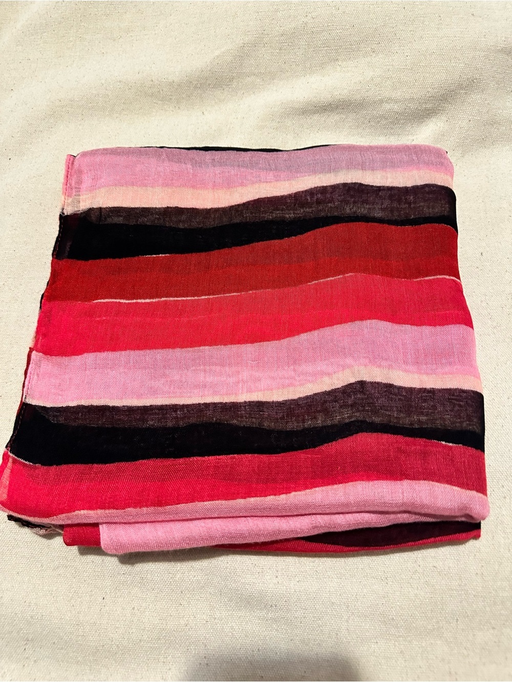 Stella & Dot | Scarf | Palm Spring Scarf | Red Multistripe